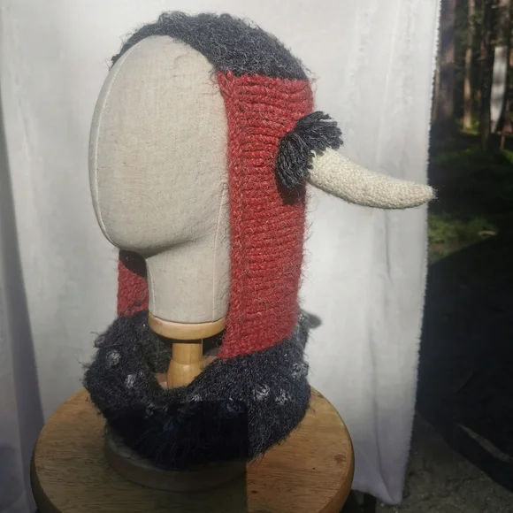 Knit Viking helmet handmade hat Peruvian trading company
